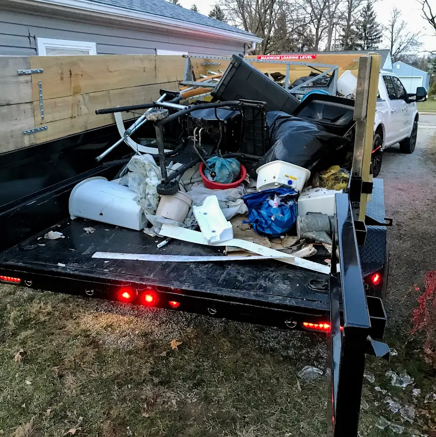 Roll-off dumpster delivered to a residential driveway in Lilburn