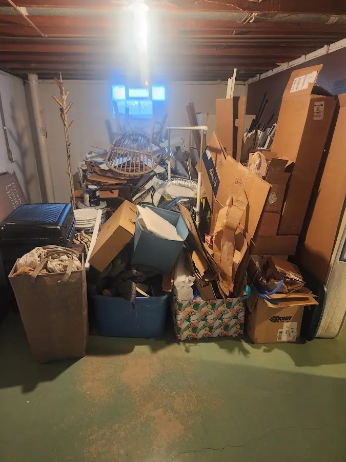 Roll-off dumpster container at job site for Cleanout Dumpster Rental in Lilburn